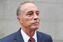 U.S. Rep. Chris Collins, R-N.Y., speaks to reporters as he leaves the courthouse after a pretri ...