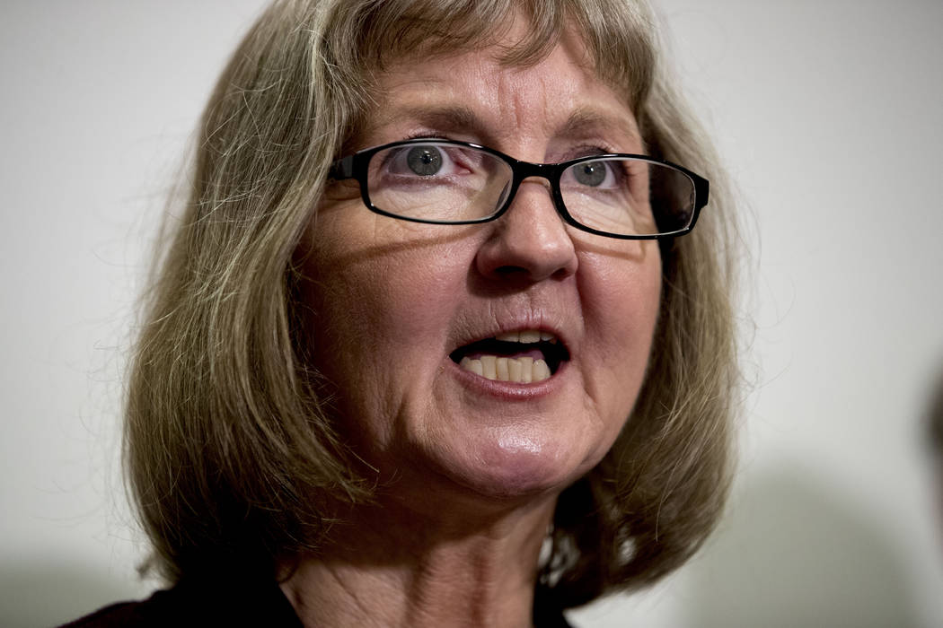 Elizabeth Whelan, the sister of Paul Whelan, speaks at a news conference on Capitol Hill in Was ...