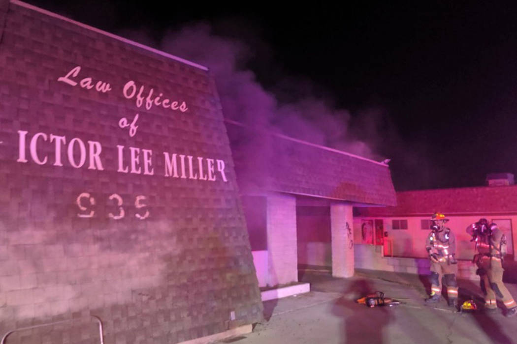 The Las Vegas Fire Department put out a fire at a vacant office building at 935 S. Decatur Blvd ...