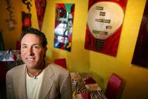 Pasta Shop & Ristorante chef and owner David Alenik at his restaurant on Tropicana Avenue in La ...