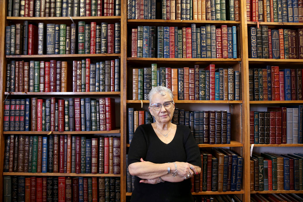 Myrna Donato, owner of Amber Unicorn Books at 2101 S. Decatur Blvd. in Las Vegas, Thursday, Sep ...