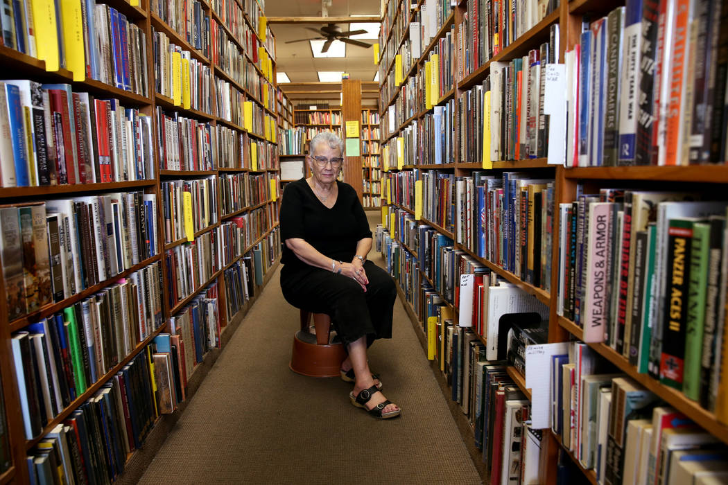 Myrna Donato, owner of Amber Unicorn Books at 2101 S. Decatur Blvd. in Las Vegas, Thursday, Sep ...