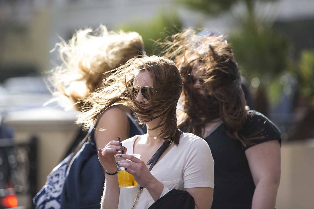 Gusty winds will return to the Las Vegas Valley on Monday. (Las Vegas Review-Journal file)