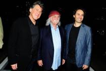 The triumvirate behind "David Crosby: Remember My Name," from left: Cameron Crowe, Crosby and A ...