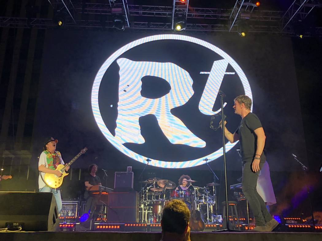 Carlos Santana and Rob Thomas perform at Bite of Las Vegas at Downtown Las Vegas Events Center ...