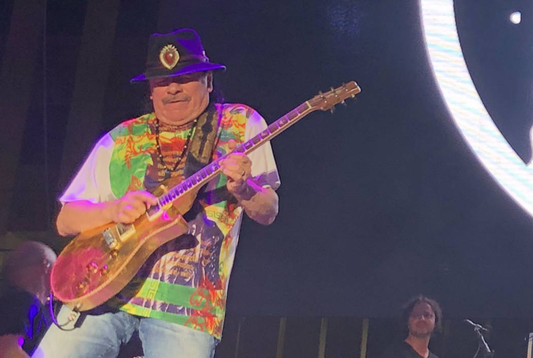 Carlos Santana and Rob Thomas perform at Bite of Las Vegas at Downtown Las Vegas Events Center ...