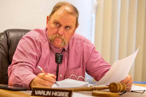Chairman Varlin Higbee listens to comments as the Board of Lincoln County Commissioners decides ...