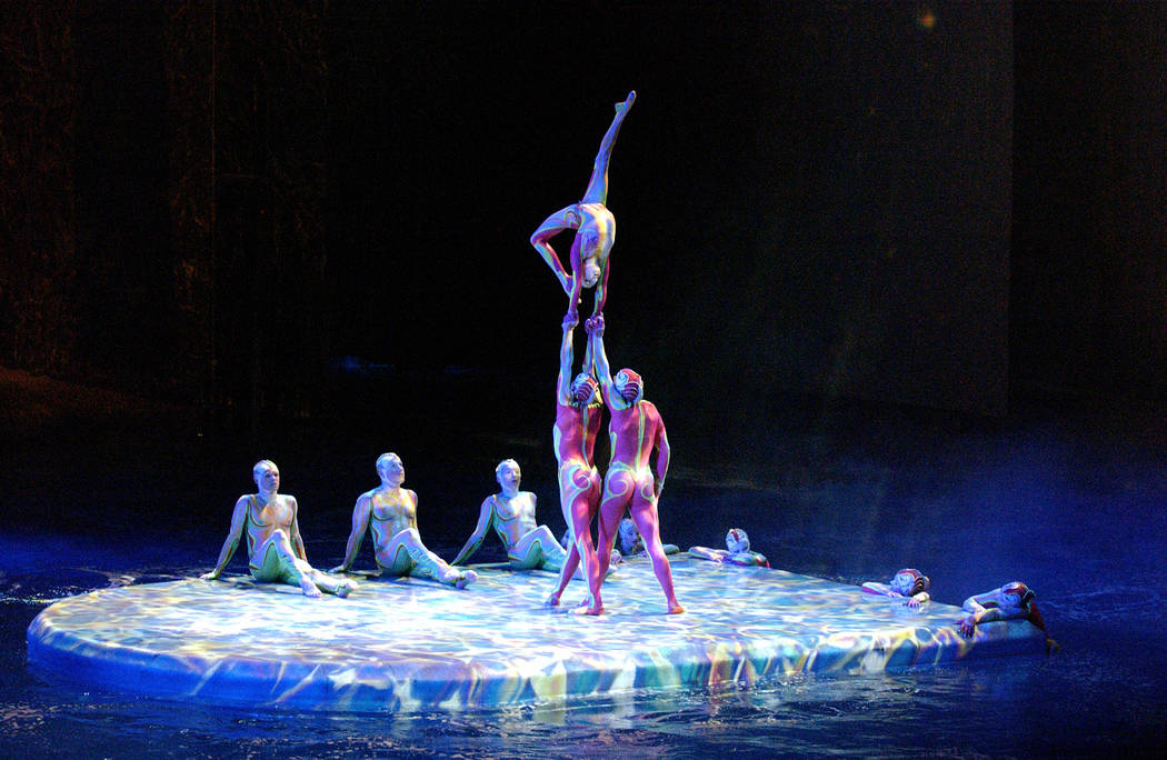 The Barge act is shown in "O" at Bellagio, which has surpassed 10,000 performances on the Strip ...