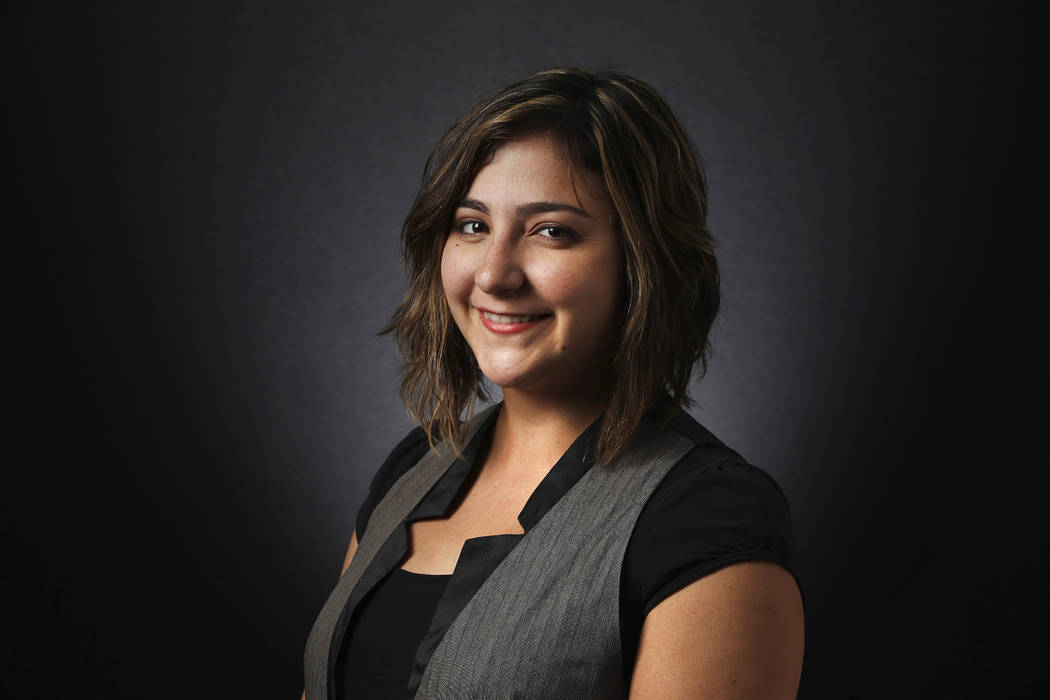 Las Vegas Review-Journal reporter Briana Erickson photographed in the RJ photo studio on Tuesda ...