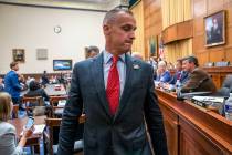 Corey Lewandowski, former campaign manager for President Donald Trump, leaves the House Judicia ...