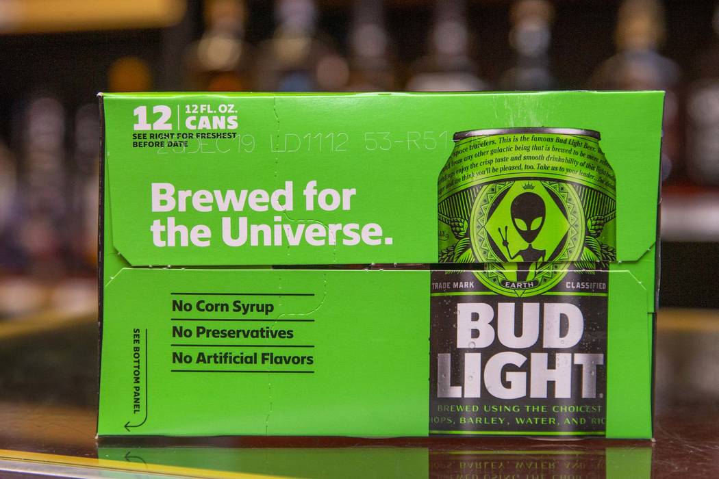 The the limited-edition Bud Light alien cans at the Sunset View Inn are available along with ot ...