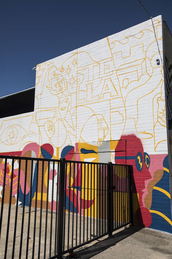 A mural-in-progress by artist Pedro Campiche, also known as Akacorleone, in partnership with St ...