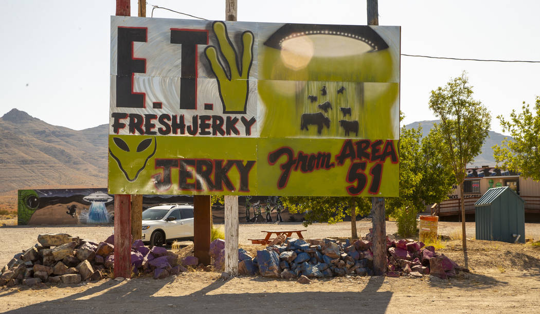 The E-T- Fresh Jerky store along U.S. Route 93 has a freshly-painted sign and offers a variety ...