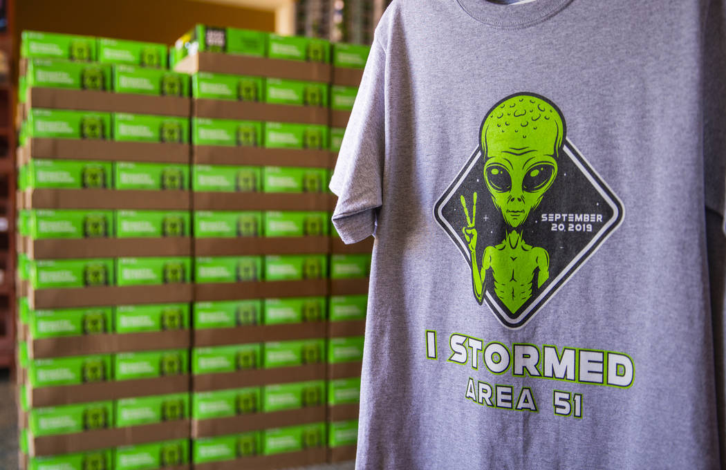 Event t-shirts and limited-edition Bud Light alien cans are available to be purchased along wit ...