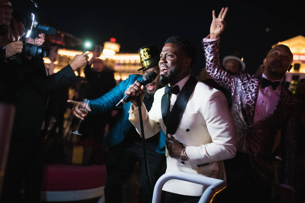 Stand-up comic and actor Kevin Hart celebrates New Year's Eve 2018 at Drai's Nightclub at the C ...