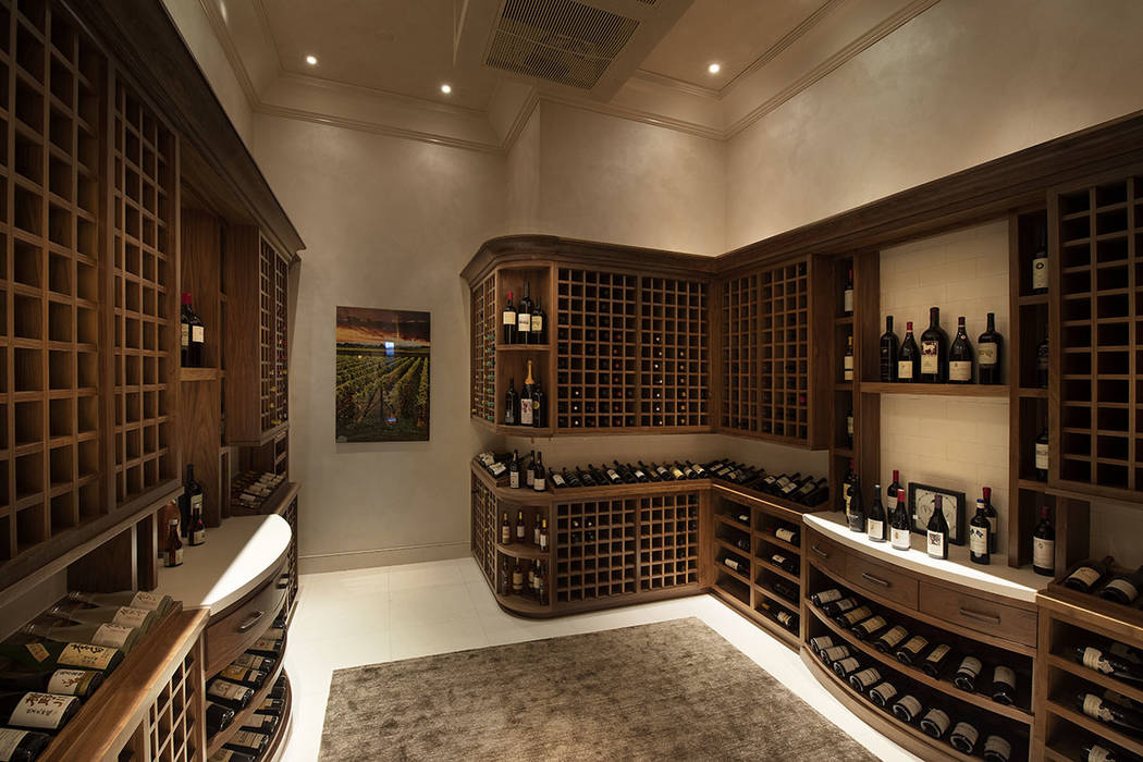 The room-sized wine cellar holds 500 bottles. (Synergy Sotheby’s International Realty)