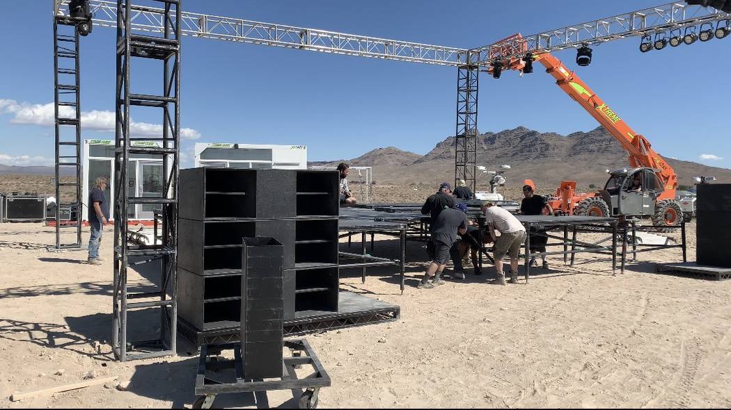 The stage is being set up at the Alien Research Center, site of this weekend's Area 51 Basecamp ...
