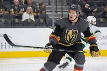 Golden Knights right wing Mark Stone (61) on Friday, March 29, 2019, at T-Mobile Arena, in Las ...