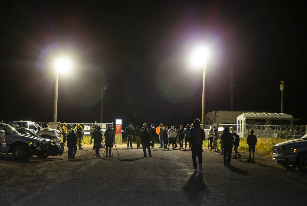 Individuals arrive in homage to the original Storm Area 51 idea about 3 a.m. at the back gate o ...