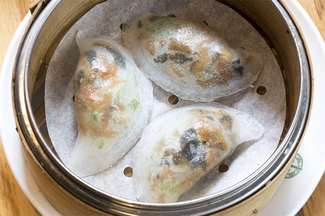 Steamed vegetable dumplings at Tim Ho Wan at the Palms. (Tim Ho Wan)