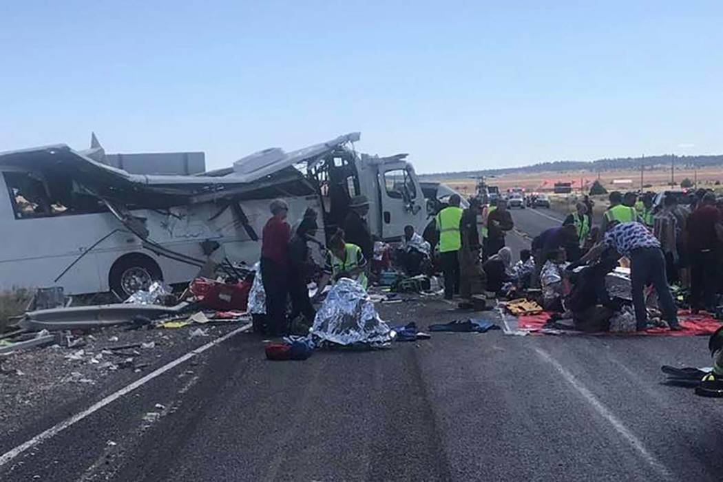 Four people were killed and dozens were injured in a tour bus crash near Bryce Canyon National ...