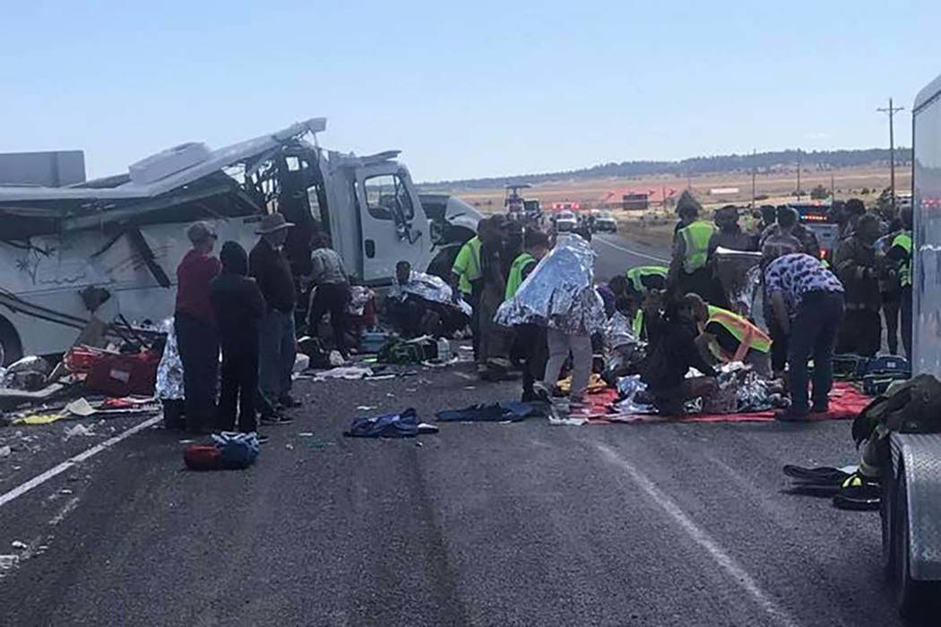 Four people were killed and dozens were injured in a tour bus crash near Bryce Canyon National ...