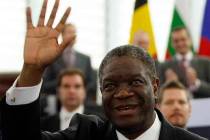 FILE - In this Wednesday Nov. 26, 2014 file photo, Doctor Denis Mukwege, from the Democratic Re ...