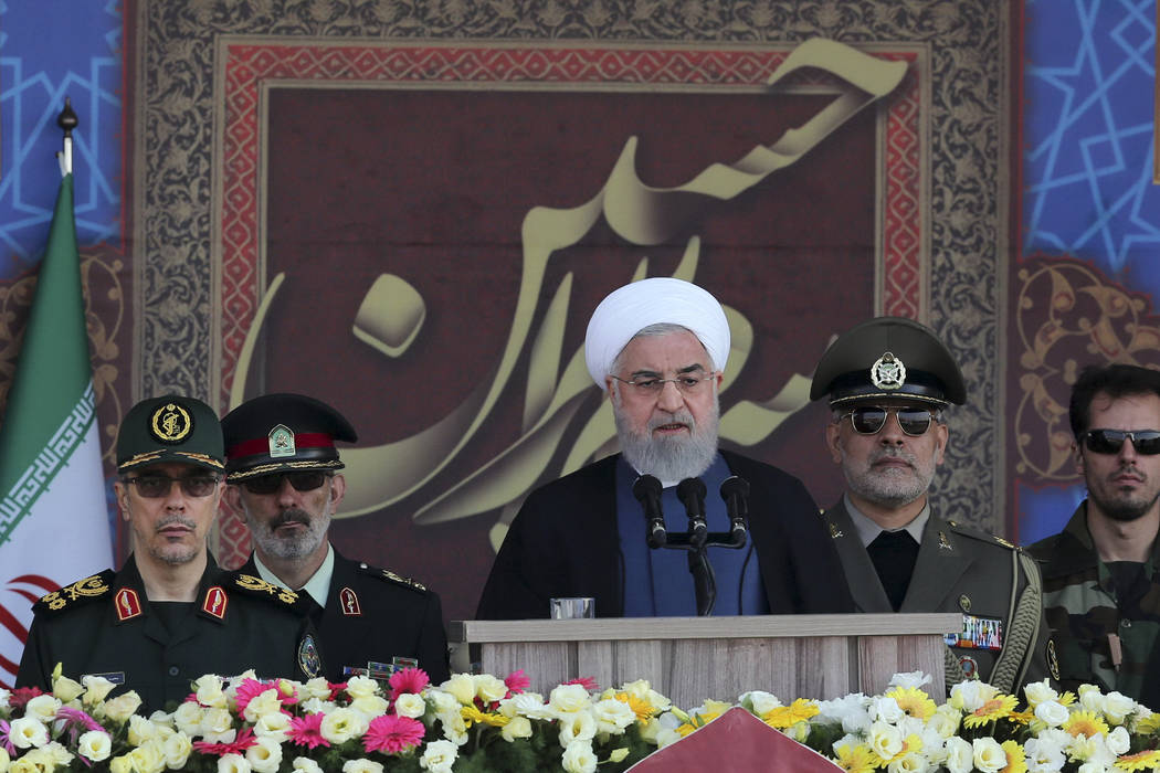 In this photo released by the official website of the office of the Iranian Presidency, Preside ...