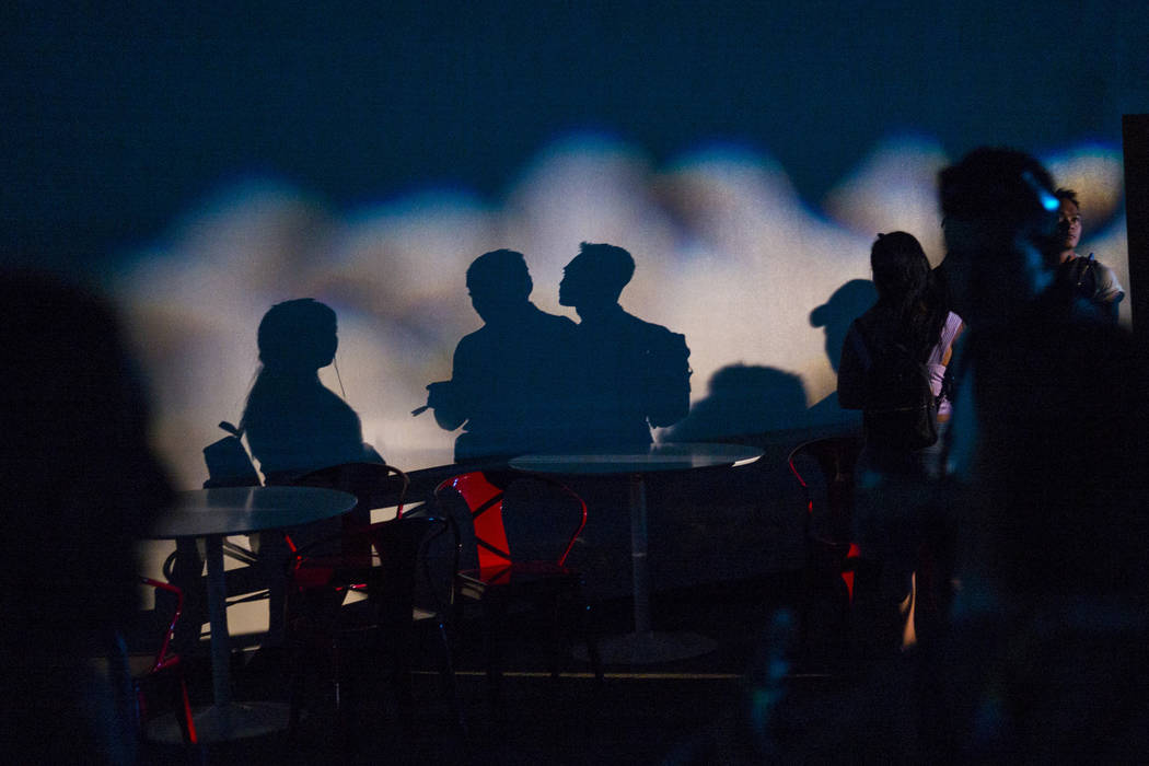 Attendees wait in line for the immersive Forest Bath experience during day 2 of the Life is Bea ...