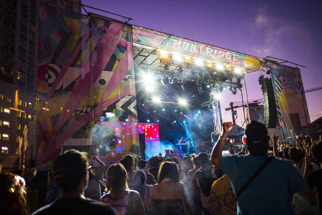 Taylor Bennett performs at the Huntridge stage during day 2 of the Life is Beautiful festival i ...