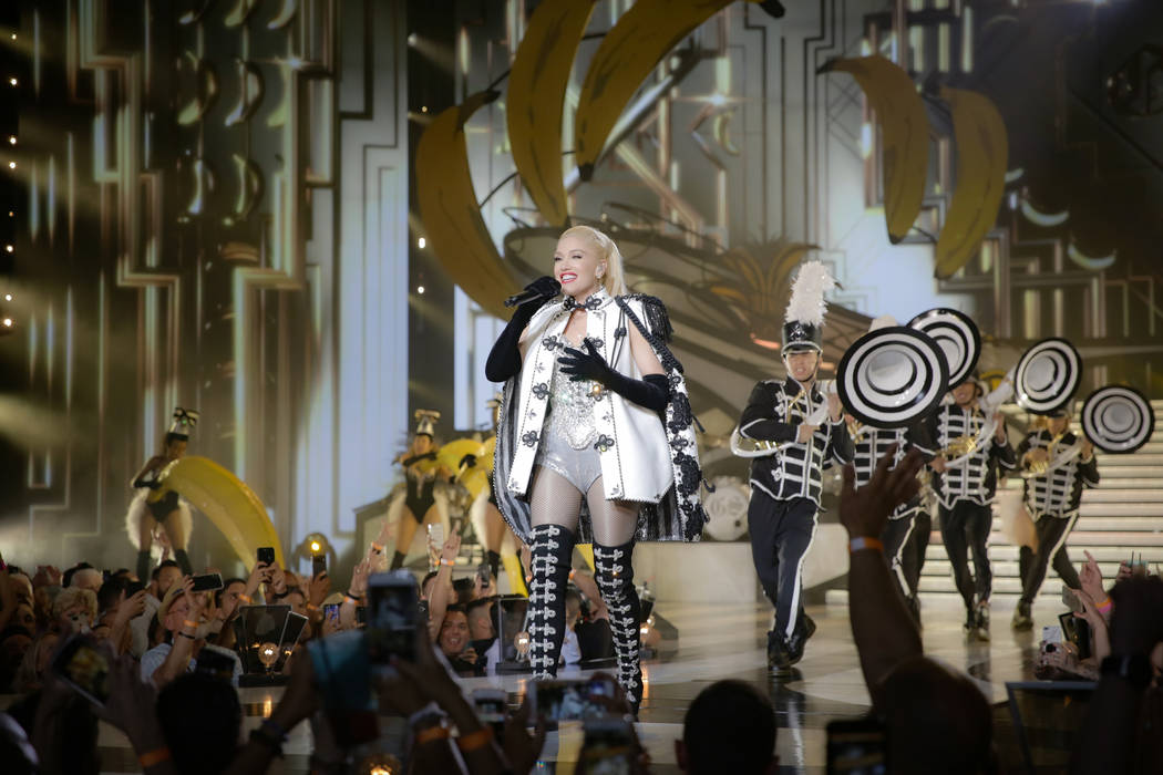 Gwen Stefani is shown during her "Just A Girl" production at Zappos Theater at Planet Hollywood ...