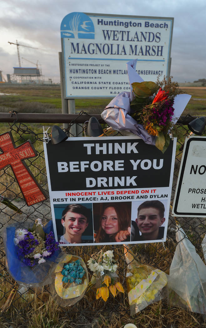 A makeshift roadside memorial stands on April 7, 2018, at the site of a crash that claimed the ...