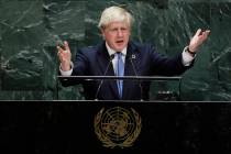 British Prime Minister Boris Johnson addresses the 74th session of the United Nations General A ...