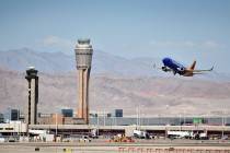 A Southwest Airline passenger jet takes off from McCarran International Airport in 2015. (Las V ...