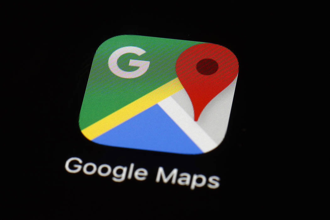 This March 19, 2018 photo shows the Google Maps app on an iPad in Baltimore. (AP Photo/Patrick ...