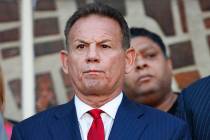 FILE - In this Jan. 11, 2019 file photo, suspended Broward County Sheriff Scott Israel listens ...