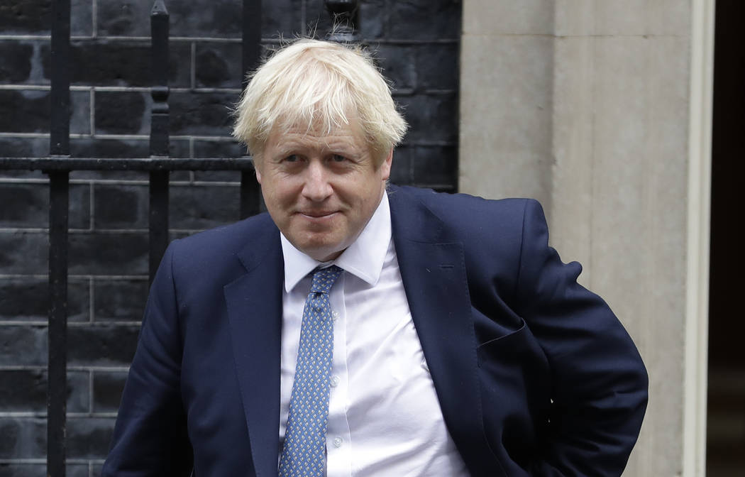 Britain's Prime Minister Boris Johnson leaves10 Downing Street in London, Thursday, Sept. 26, 2 ...