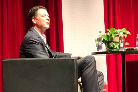 Former FBI Director James Comey discusses leadership lessons at a William S. Boyd Law School La ...