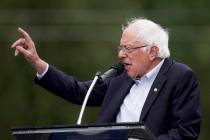 Democratic presidential candidate Sen. Bernie Sanders, I-Vt., speaks at the Polk County Democra ...