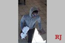 A man sought in a robbery in the west Las Vegas Valley on Sept. 18. (Las Vegas Metropolitan Pol ...