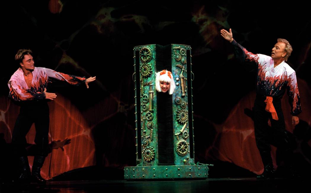 Siegfried and Roy at The Mirage on Feb. 19, 2001. (Jeff Scheid/Las Vegas Review-Journal)