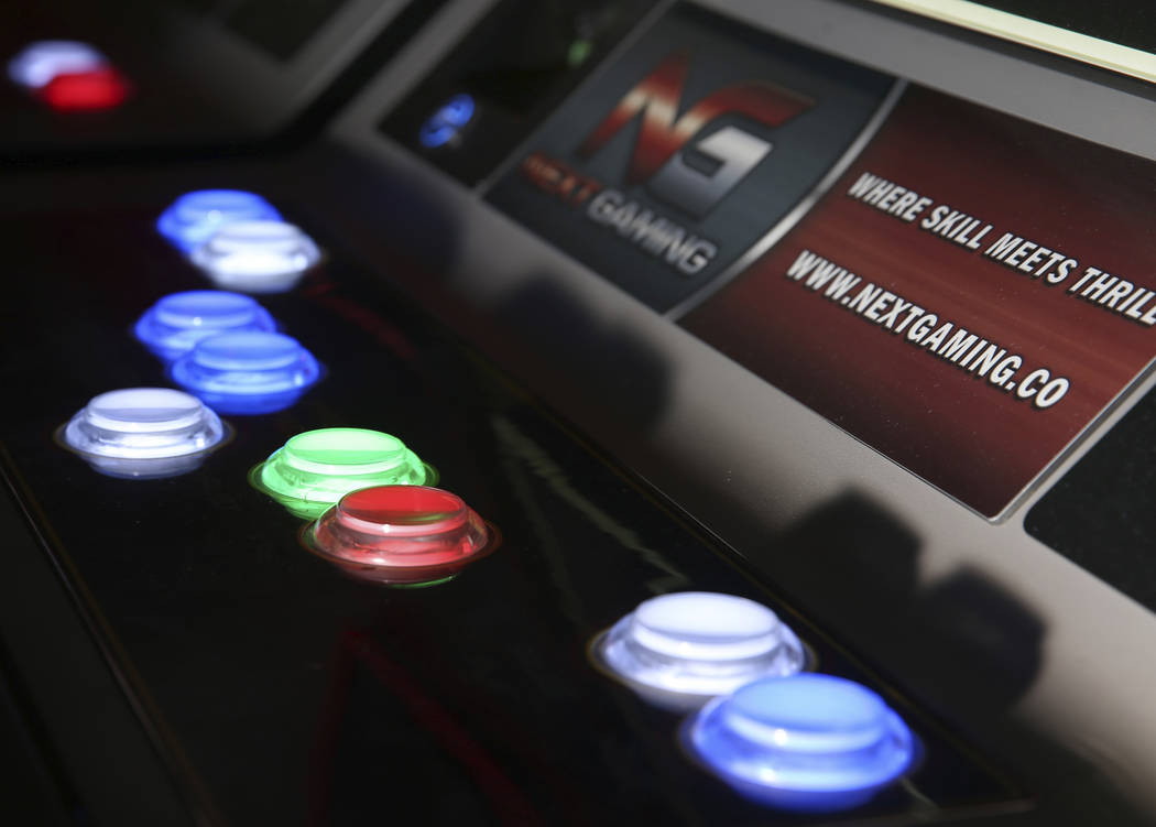 A soon-to-be-released slot machine based on the Asteroids arcade game at Next Gaming in North L ...