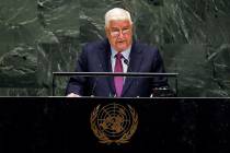 Syria's Deputy Prime Minister Walid Al-Moualem addresses the 74th session of the United Nations ...