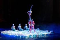 The Barge act is shown in "O" at Bellagio, which has surpassed 10,000 performances on the Las V ...