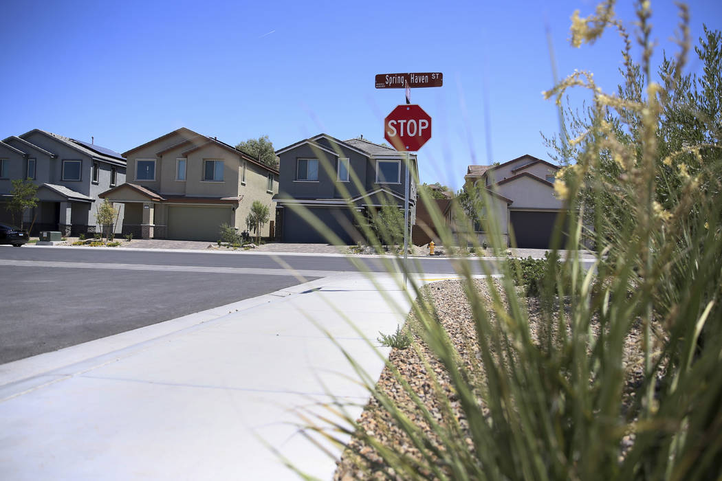 Lennar's Rose Ridge subdivision in Henderson, Wednesday, Aug. 21, 2019. (Erik Verduzco / Las Ve ...