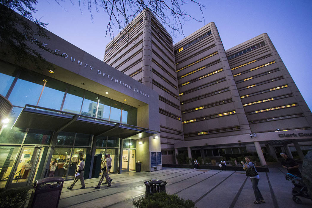 Clark County Detention Center in downtown Las Vegas (Chase Stevens/Las Vegas Review-Journal)