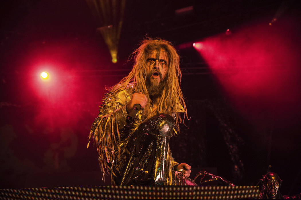 Rob Zombie performs at the Louder Than Life Music Festival at Champions Park on Saturday, Sept. ...