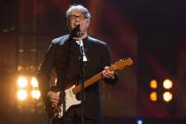 In this Friday, April 8, 2016 file photo, inductee Steve Miller performs at the 31st Annual Roc ...
