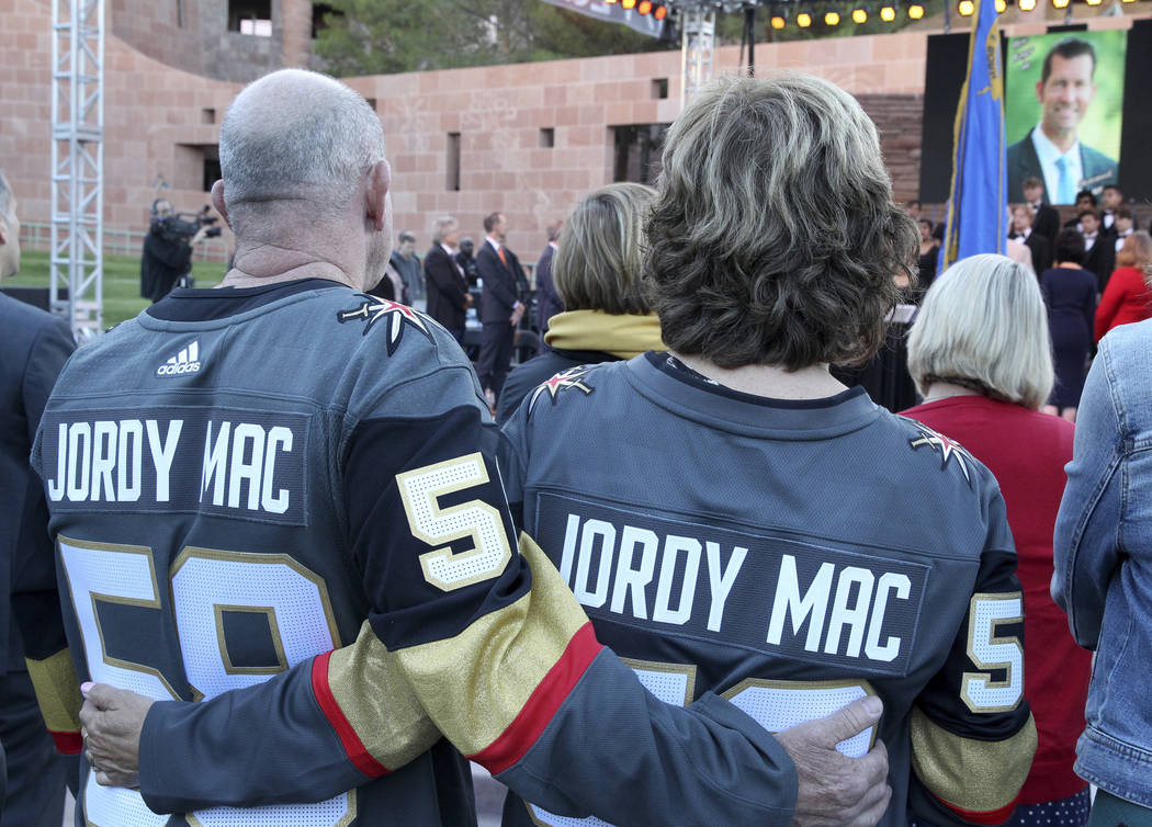 Al and Angela McIldoon of Canada, parents of Jordan McIldoon, who was killed in the Oct. 1, 201 ...