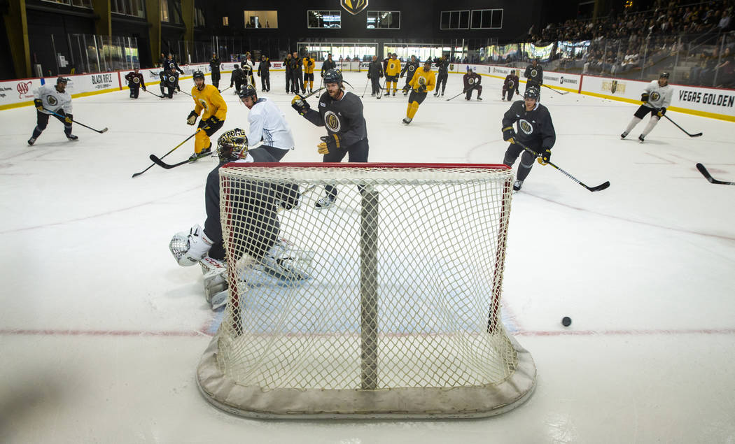 The Vegas Golden Knights honor first responders, Mandalay Bay employees and others affected by ...